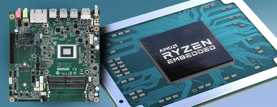 AIMB-229 Industrial Mini-ITX motherboard powered by AMD Ryzen Embedded V2000