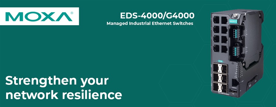 Moxa's EDS-4000/G4000 Managed Industrial Ethernet Switches 