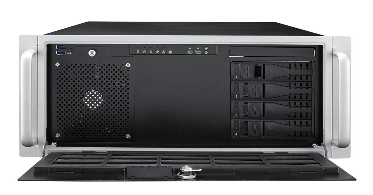 ACP-4340 19" 4U industrial chassis with front open