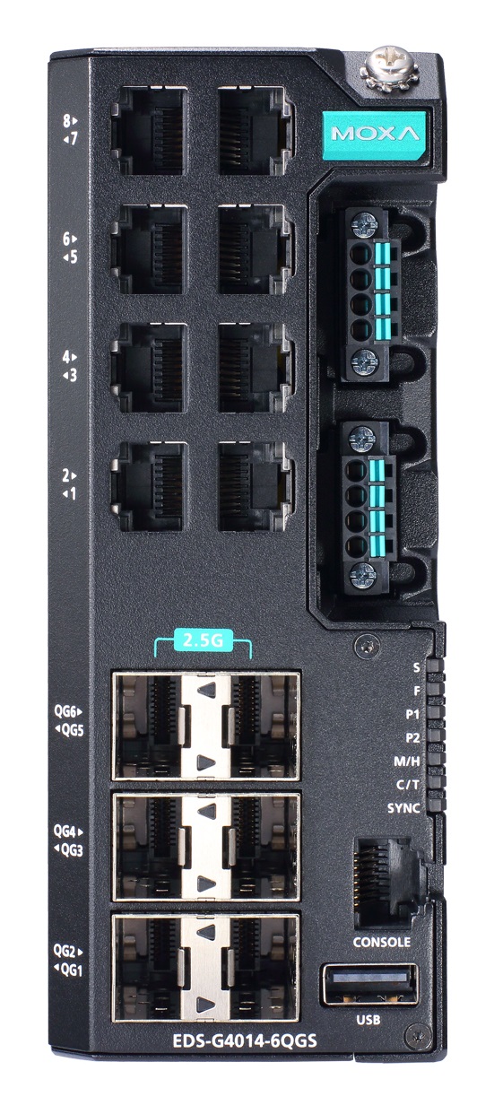 EDS-G4014-6QGS front I/O