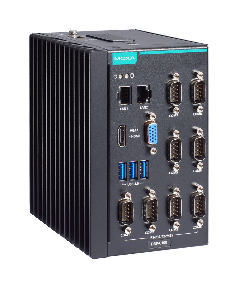 DRP-C100 with 2x LAN and 8x COM