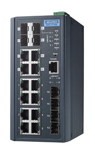 EKI-7716G-4F4C Managed Redundant Gigabit Switch